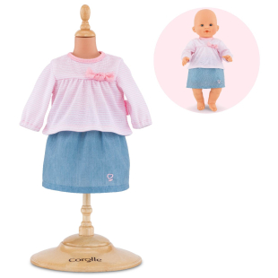top & skirt for 14-inch baby doll